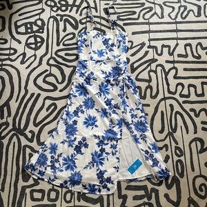 Floral Print Tie Strap Dress